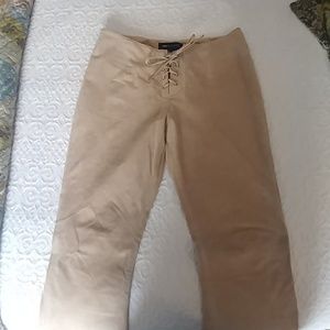 Blue Asphalt Suede Pants